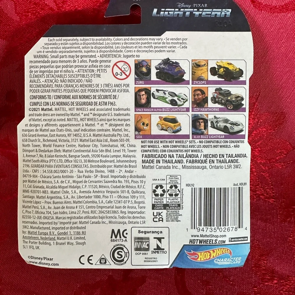 Hot Wheels Disney Pixar ZURG character car vehicle